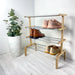 Four - Tier Floor Shoe Organizer Stand | Natural + Silver - Image 3