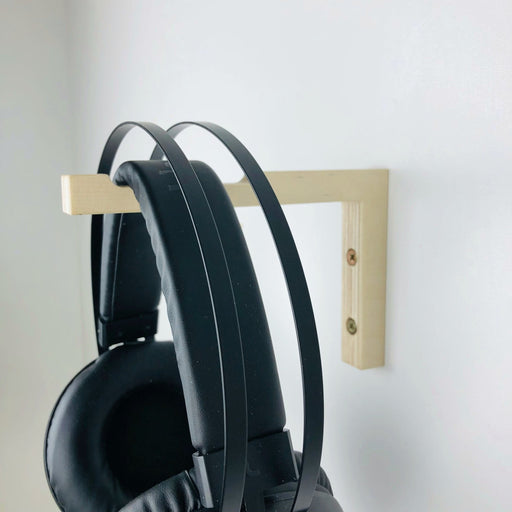 Gamer Headset Hook Holder for Wall | Natural 6"x4" - EvenWood