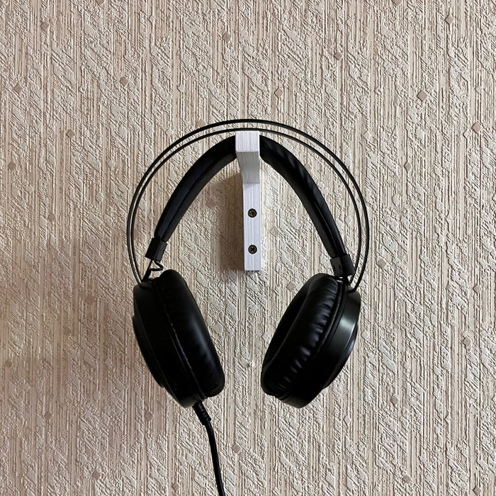 Gamer Headset Hook Holder for Wall | White 6"x4" - EvenWood