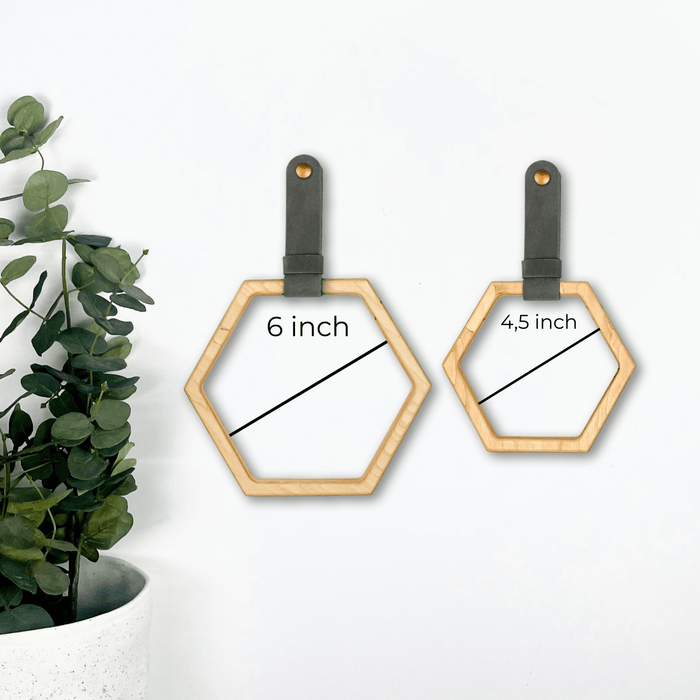 Hexagon Wooden Hand Towel Holder | Natural - Image 7