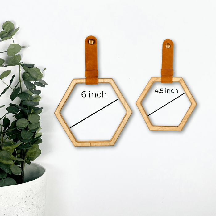 Hexagon Wooden Hand Towel Holder | Natural - Image 4