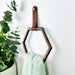 Hexagon Wooden Hand Towel Holder | Walnut - Image 1