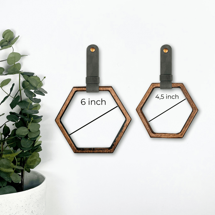 Hexagon Wooden Hand Towel Holder | Walnut - Image 10