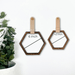 Hexagon Wooden Hand Towel Holder | Walnut - Image 4