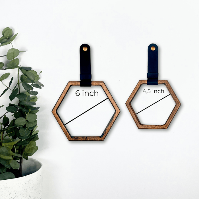 Hexagon Wooden Hand Towel Holder | Walnut - Image 7