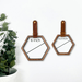 Hexagon Wooden Hand Towel Holder | Walnut - Image 2