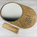 Jewelry Mirror for Wall Walnut Color - Image 5