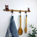 Kitchen Shelf With Leather Hooks - EvenWood