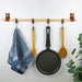 Kitchen Shelf With Leather Hooks - EvenWood