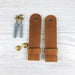 Leather Curtain Rod Holders | Tan - EvenWood