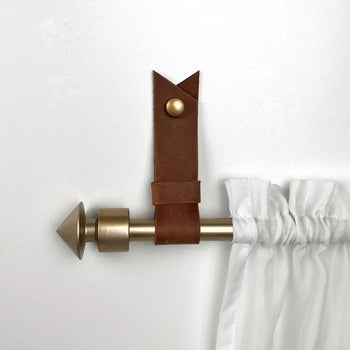 Leather Curtain Rod Holder Straps