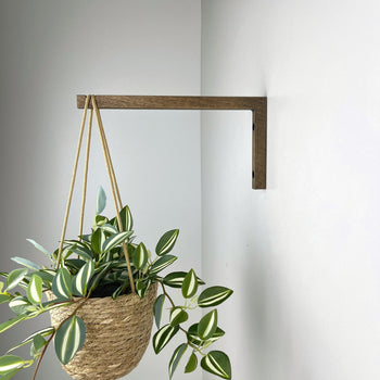 Long Wall Hook for Plants | Walnut Color