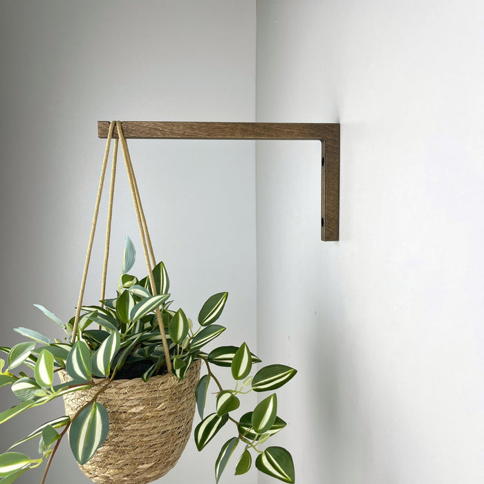 Long Wall Hook for Plants | Walnut Color - EvenWood