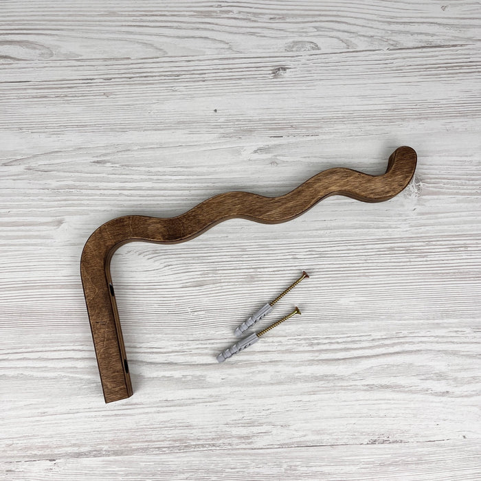 Wavy clothes hanger | Walnut | 12"x6"