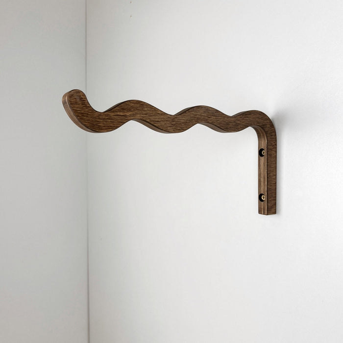 Wavy clothes hanger | Walnut | 12"x6"