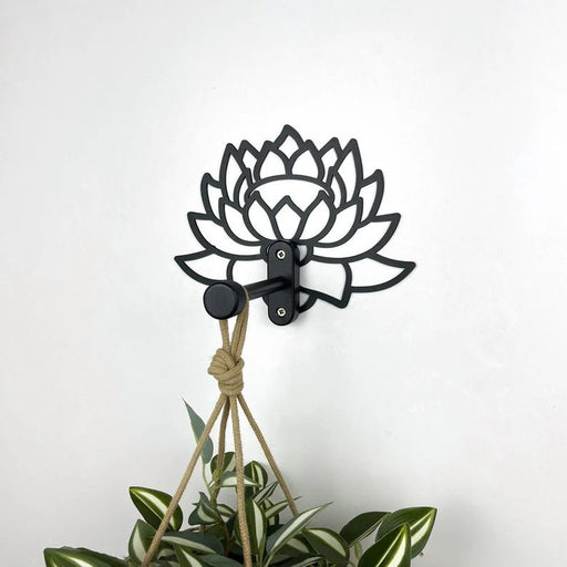 Lotus - Shaped Wall Hook for Hanging Flowers and Plants - EvenWood