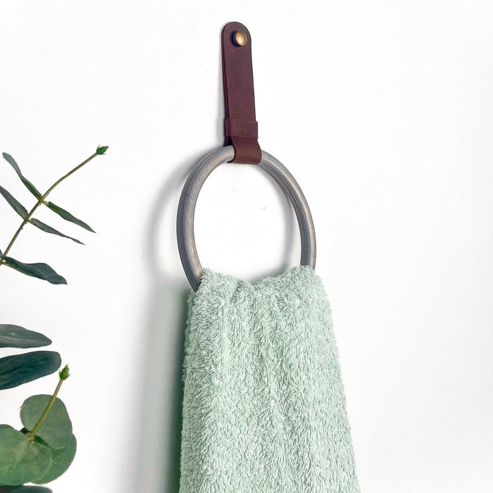 Minimalist Bathroom Towel Ring | Gray - Image 1