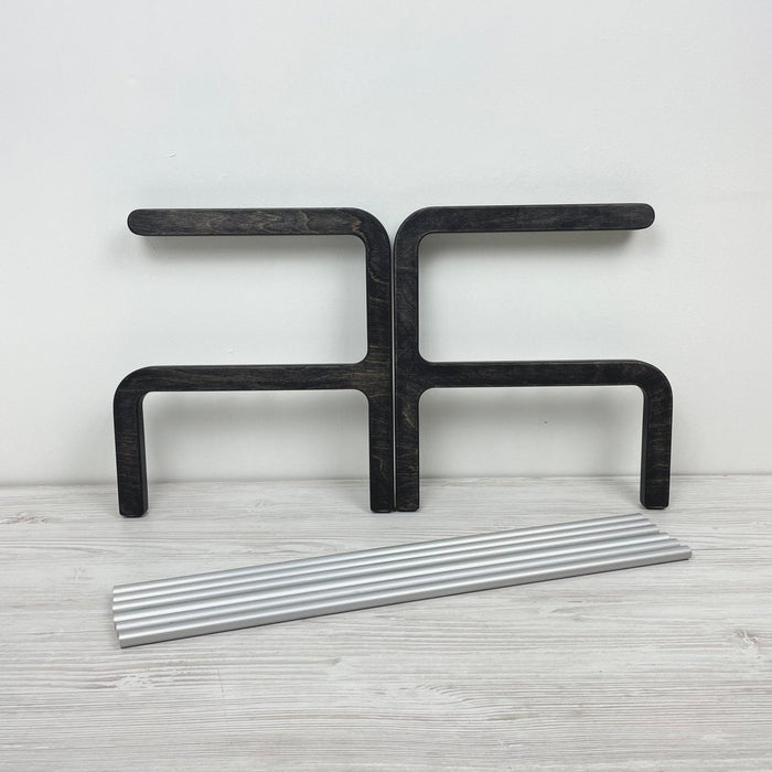 Minimalist Two - Level Shoe Rack | BogOak + Metal Rods - Image 6