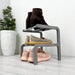 Minimalist Two - Level Shoe Rack | Gray + Metal Rods - Image 9