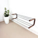 Minimalist Wooden Shoe Rack | Walnut + Silver Rods - Image 6