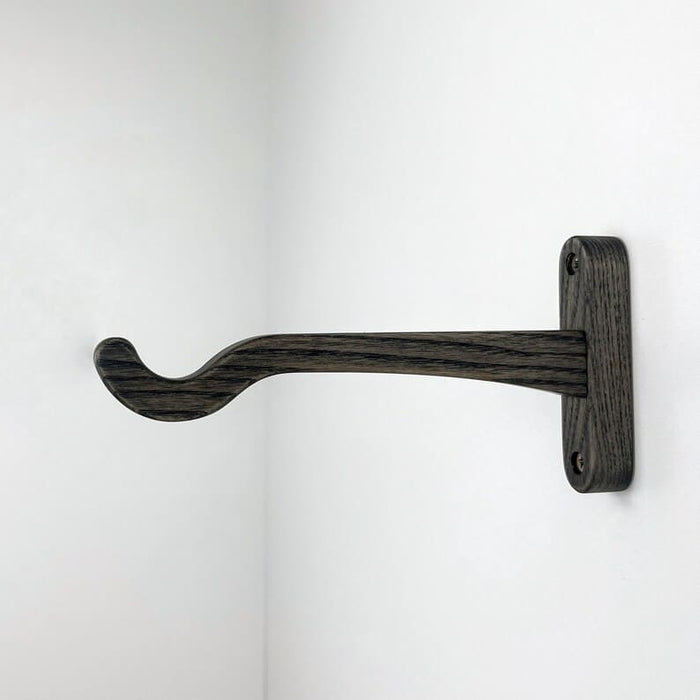 Modern Wall - Mounted Wooden Hook for Plants | Bog Oak Color - EvenWood