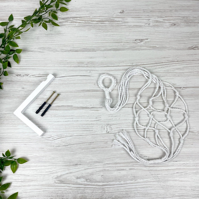 Modern White Plant Bracket | 4" x 6" - Image 5