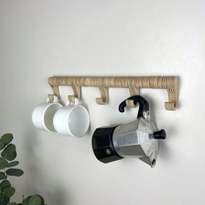 Natural Wall Mug Organizer for Coffee and Tea - EvenWood