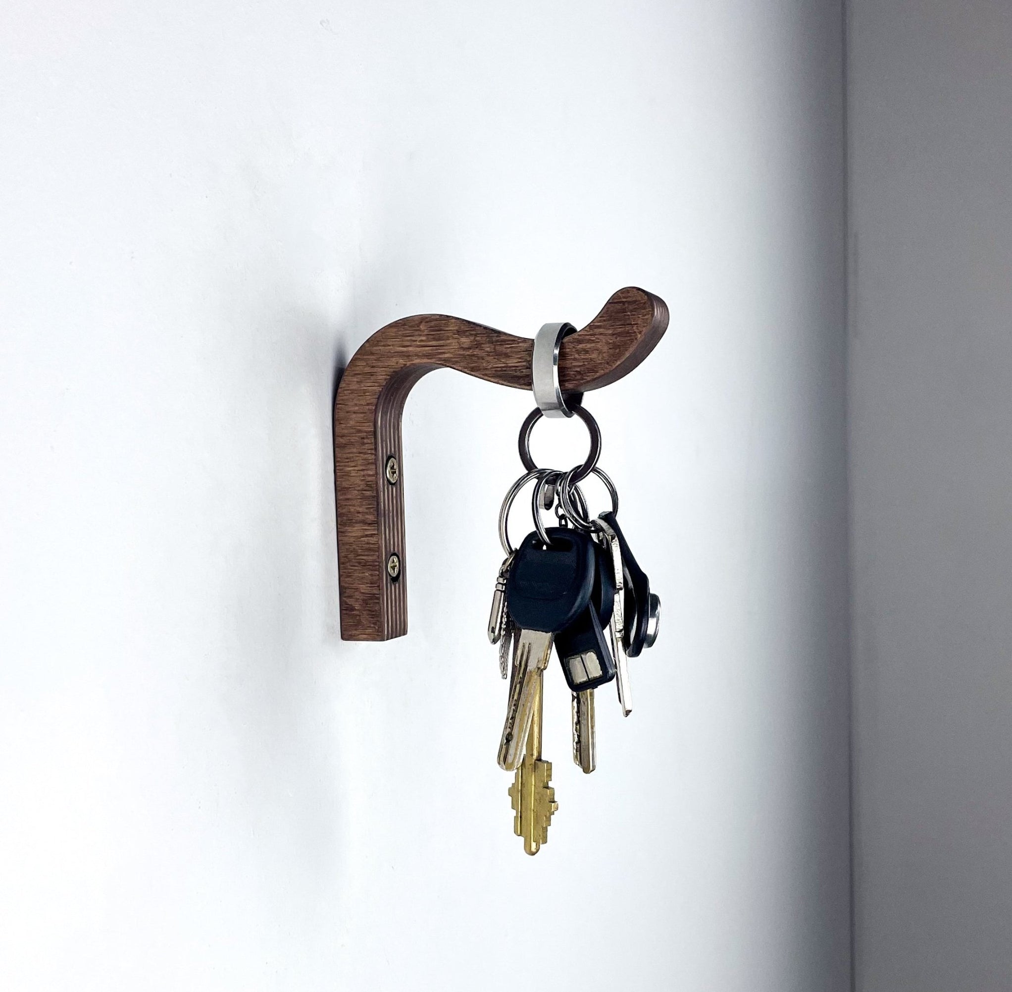 Natural Wood Key Holder | Minimalist Wall Organizer
