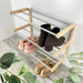 Open Wall - Mounted Shoe Rack Natural Wood + Aluminum - Image 2