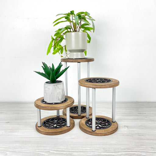 modern indoor plant stand Organic Curve Plant Stand Trio