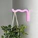 Pink Wavy Plant Hook for Indoor | 6"x4" - EvenWood