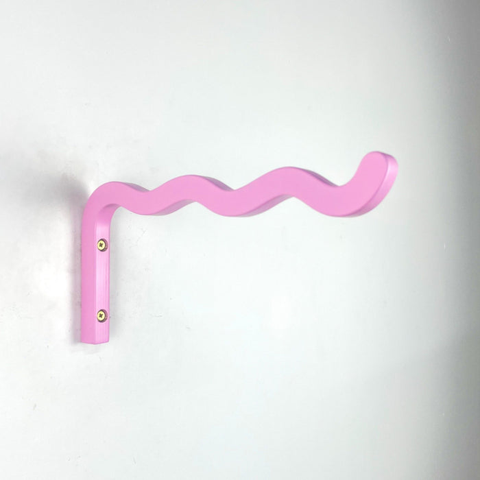 Pink Wooden Plant Pot Wall Bracket, 12" x 6" - Image 3