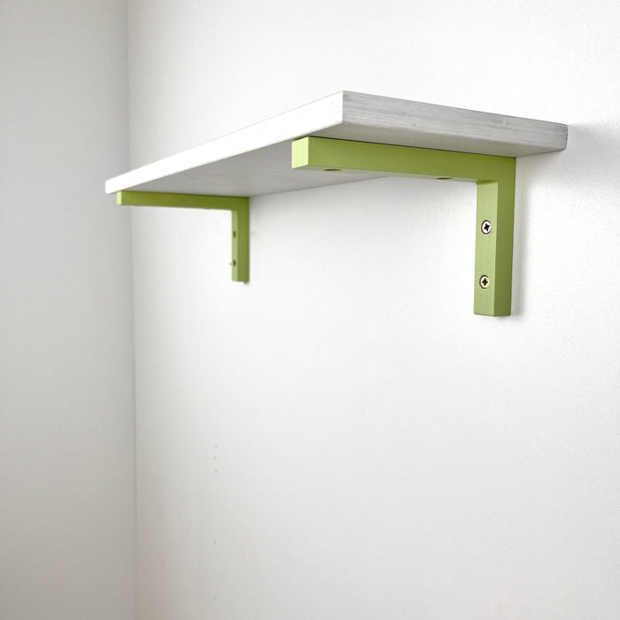 Pink Wooden Wall Brackets for Floating Shelves | 6"x4" Modern Support - Image 4