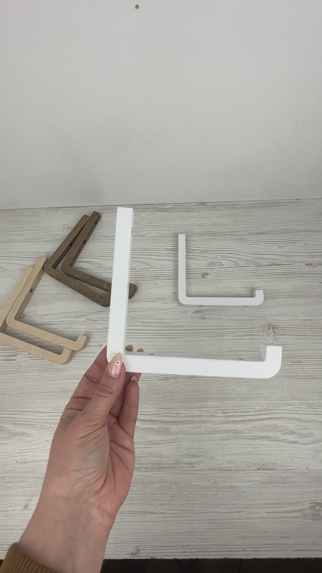 Wood Support L Shelf Brackets | White preview