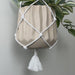 Macrame Plant Hanger Wall Hook | White 6"x4" preview