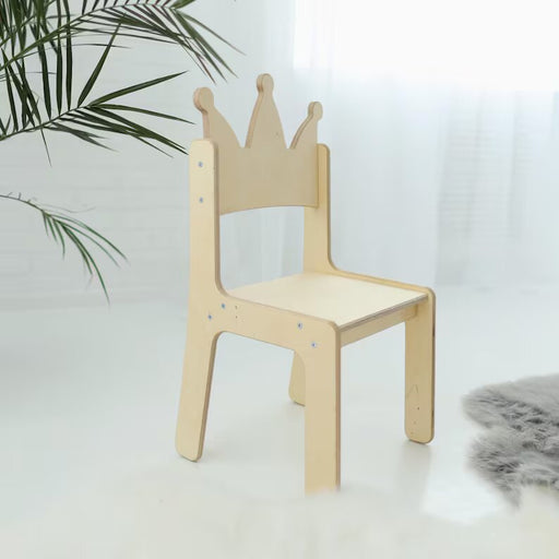 Princess Crown Chair for Girls, Personalized Montessori Stool - EvenWood