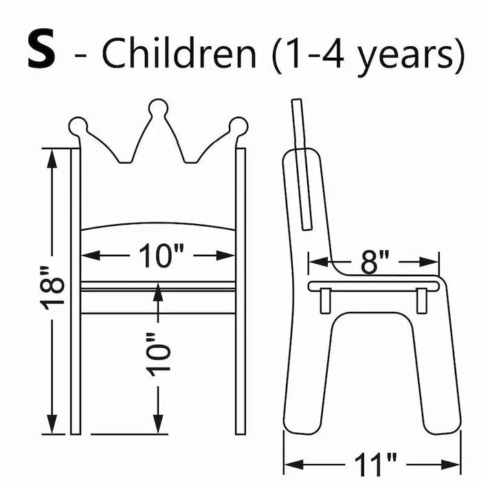 Princess Crown Chair for Girls, Personalized Montessori Stool - EvenWood