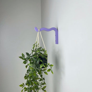 Purple Wavy Plant Hook for Indoor | 6