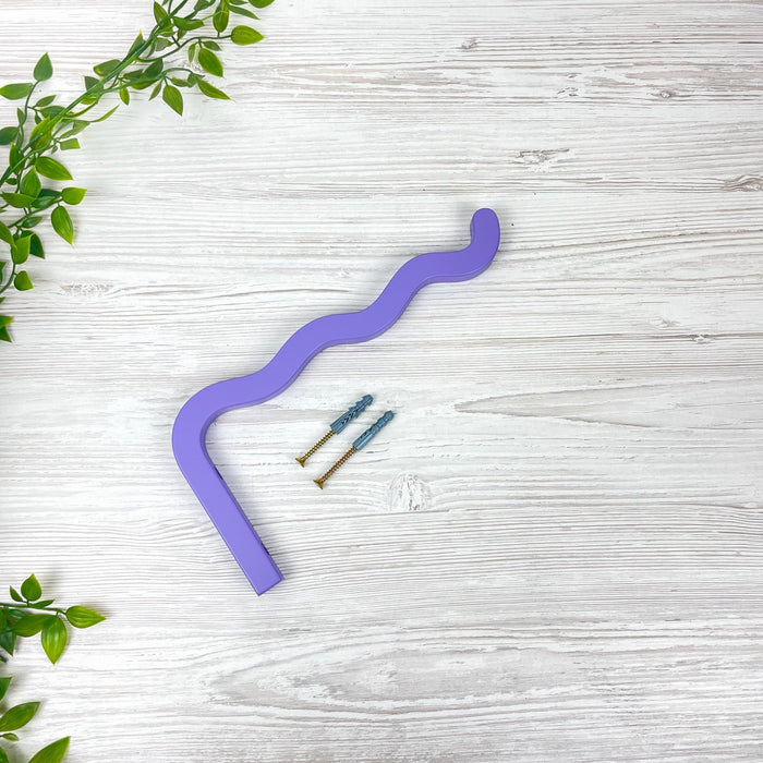 Purple Wooden Plant Pot Bracket, 12" x 6" - Image 3