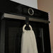 Round Black Leather Holder for Kitchen Towels - EvenWood