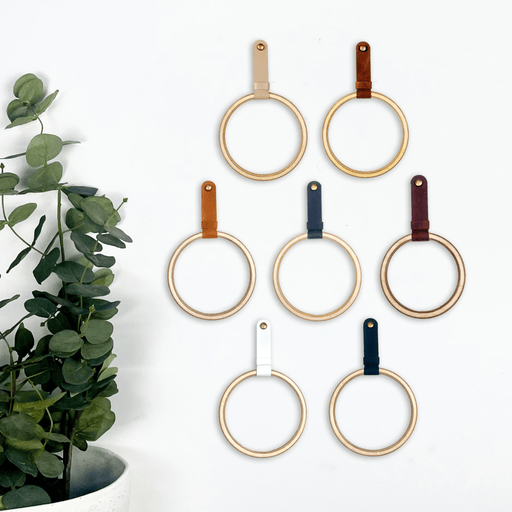 Round Wooden Hand Towel Ring | Natural - Image 2