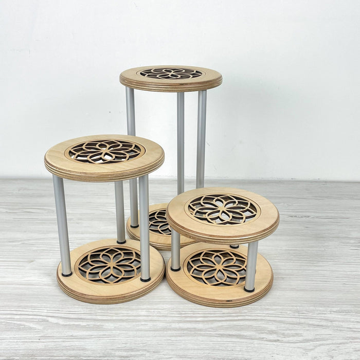 Set of 3 Curved Plant Stands | Natural Flow Design - Image 2