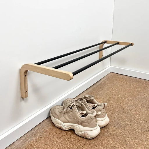 Single Tier Shoe Rack for Wall | Minimalist Shoes Storage - EvenWood