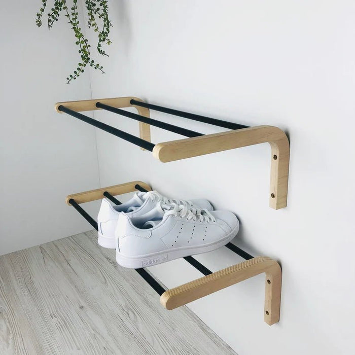 Single Tier Shoe Rack for Wall | Minimalist Shoes Storage