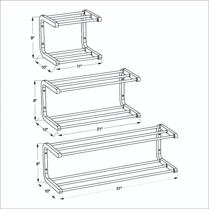 Small Black Wooden Shoe Rack for Entryway - EvenWood