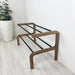 Small Double - Layer Wooden Shoe Shelf | Walnut + Black Rods - Image 7
