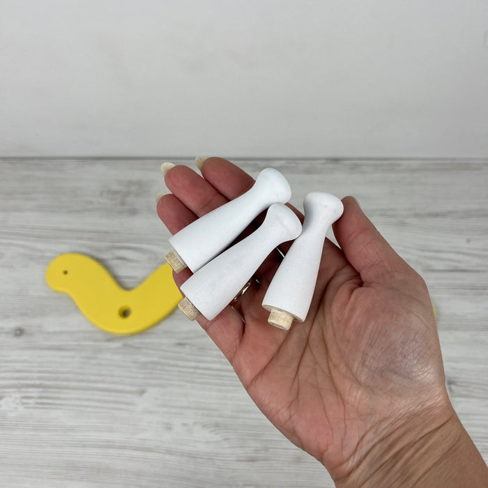 Snake Shelf for Clothes with 3 Hooks | Yellow Color - EvenWood