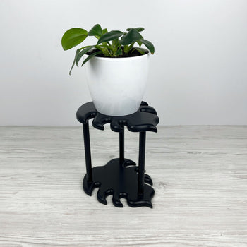 Monstera Leaf Plant Stand | Black