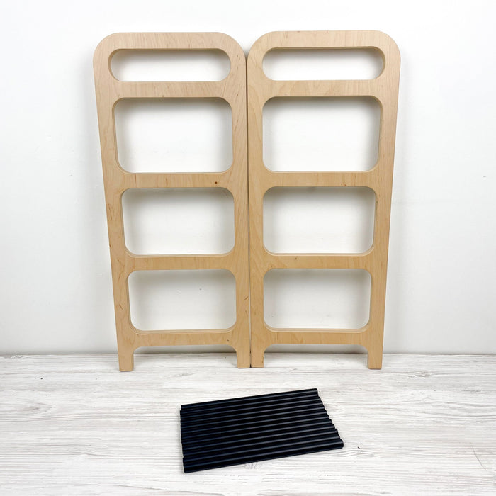 Tall Narrow Wooden Shoe Rack | Entryway Shoe Organizer - Image 4