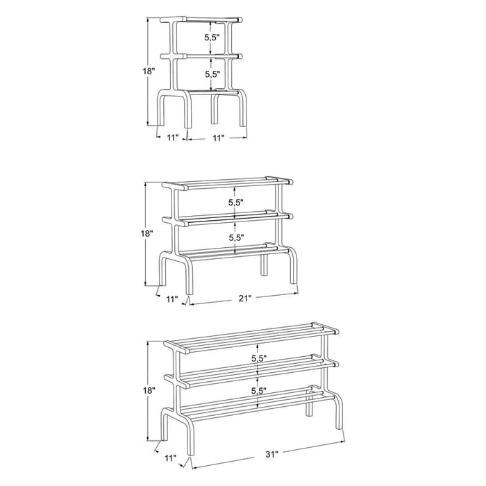 Three - Story Shoe Shelf for the Hallway - EvenWood